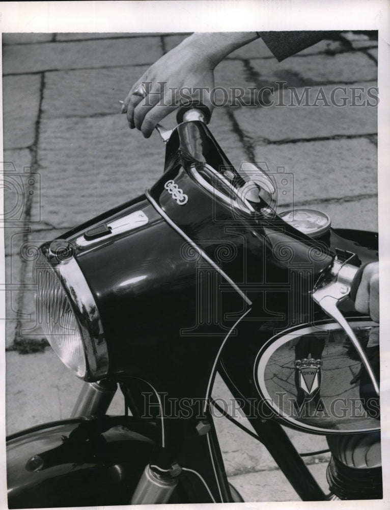 1956 Press Photo Motorbike Deluxe, German DKW RT 175- Historic Images