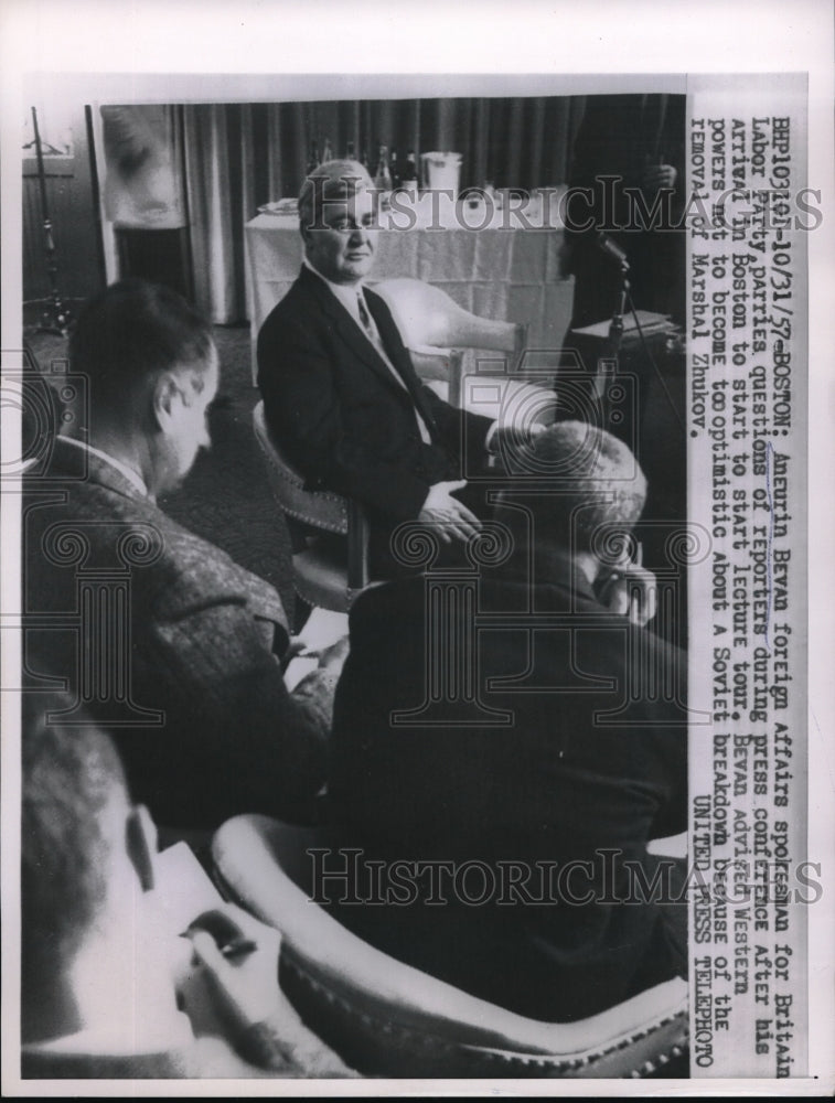 1957 Press Photo Aneurin Bevan Foreign Affairs Spokesman For UK Labor Party- Historic Images