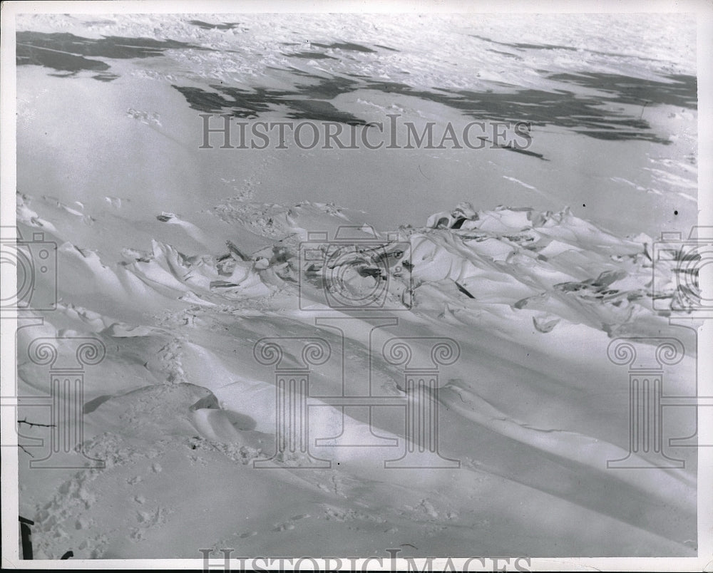 1958 Press Photo Aerial view of Lake Erie seen thru clouds by the press- Historic Images