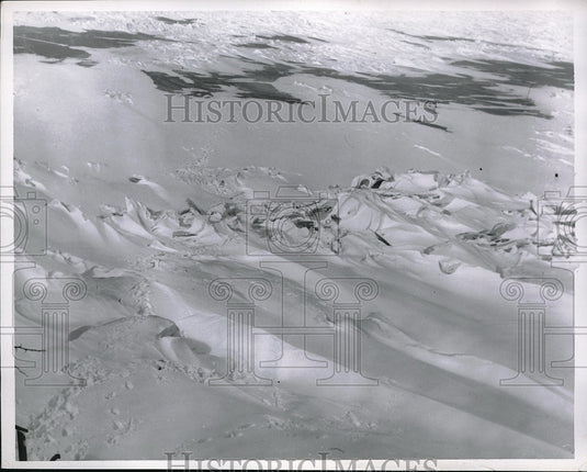 1958 Press Photo Aerial view of Lake Erie seen thru clouds by the press- Historic Images