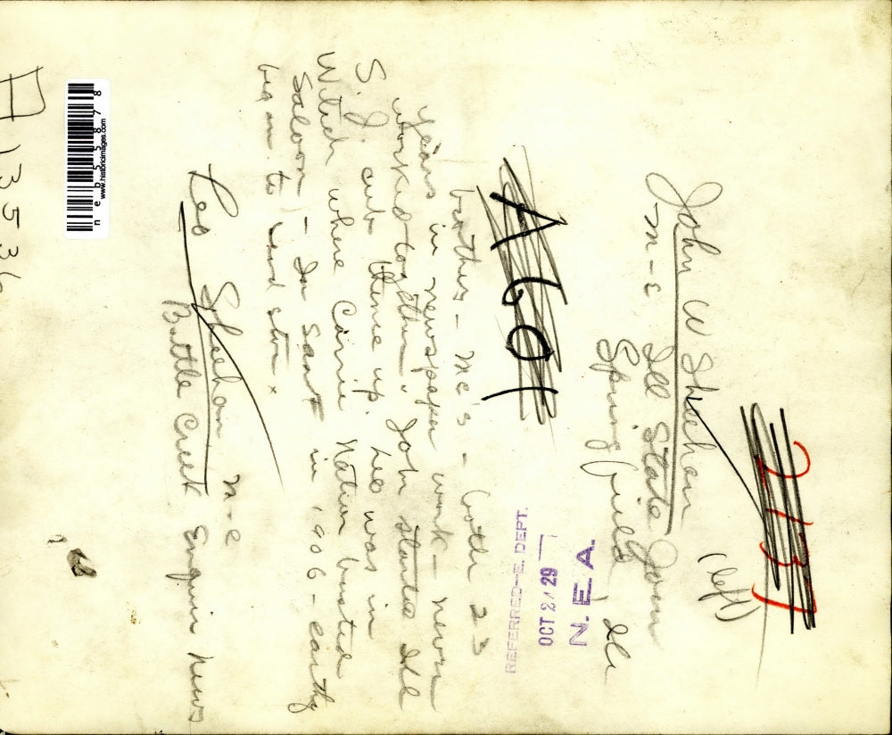 1929 Press Photo John W. Sheehan, Leo Sheehan of Battle Creek Enquirer News