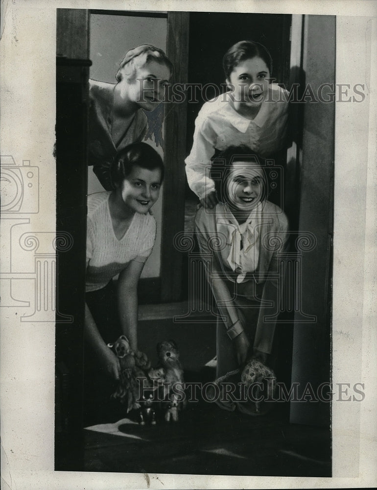 1933 Press Photo Oberlin College, Elizabeth Long, Rachel Baldinger, K. Hughes- Historic Images