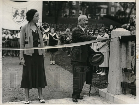 1931 Press Photo Eleanor Lamont & Pres. William Allen Neilson of Smith College