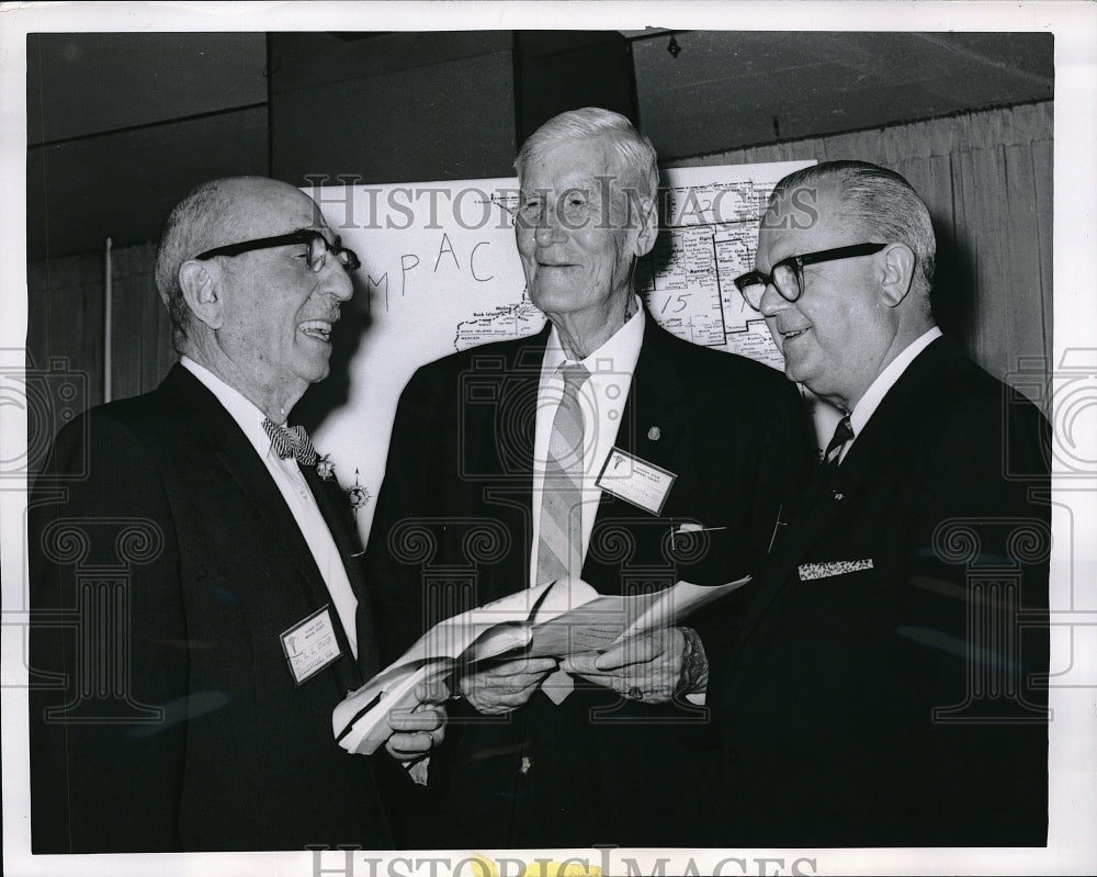 1962 Press Photo Chicago, Ill State Medical Society.Drs GC Otrich,AR Wyant,