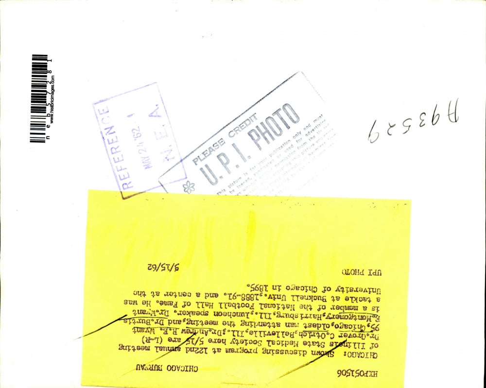 1962 Press Photo Chicago, Ill State Medical Society.Drs GC Otrich,AR Wyant,