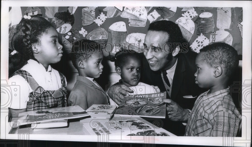 Press Photo Cleveland, ohio school, S Watson,E Burton,J Goldsby,Burrucker,Clark