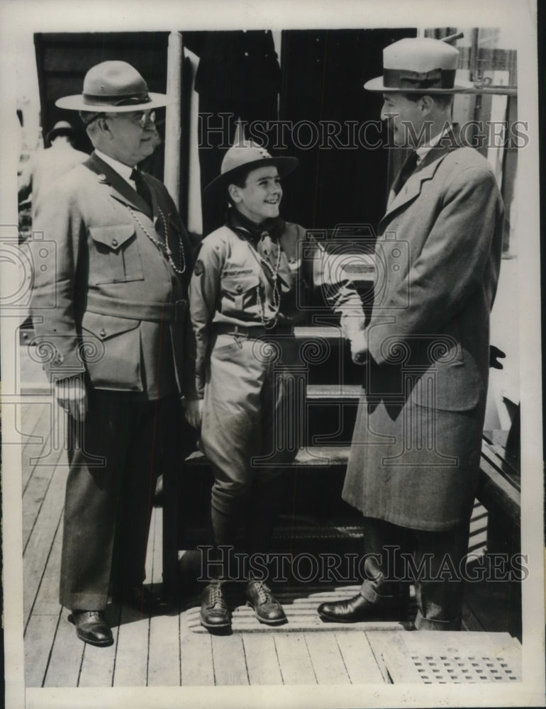 1931 Press Photo Lord Hampton, Chief Scout Comm of England arrives in NYC- Historic Images