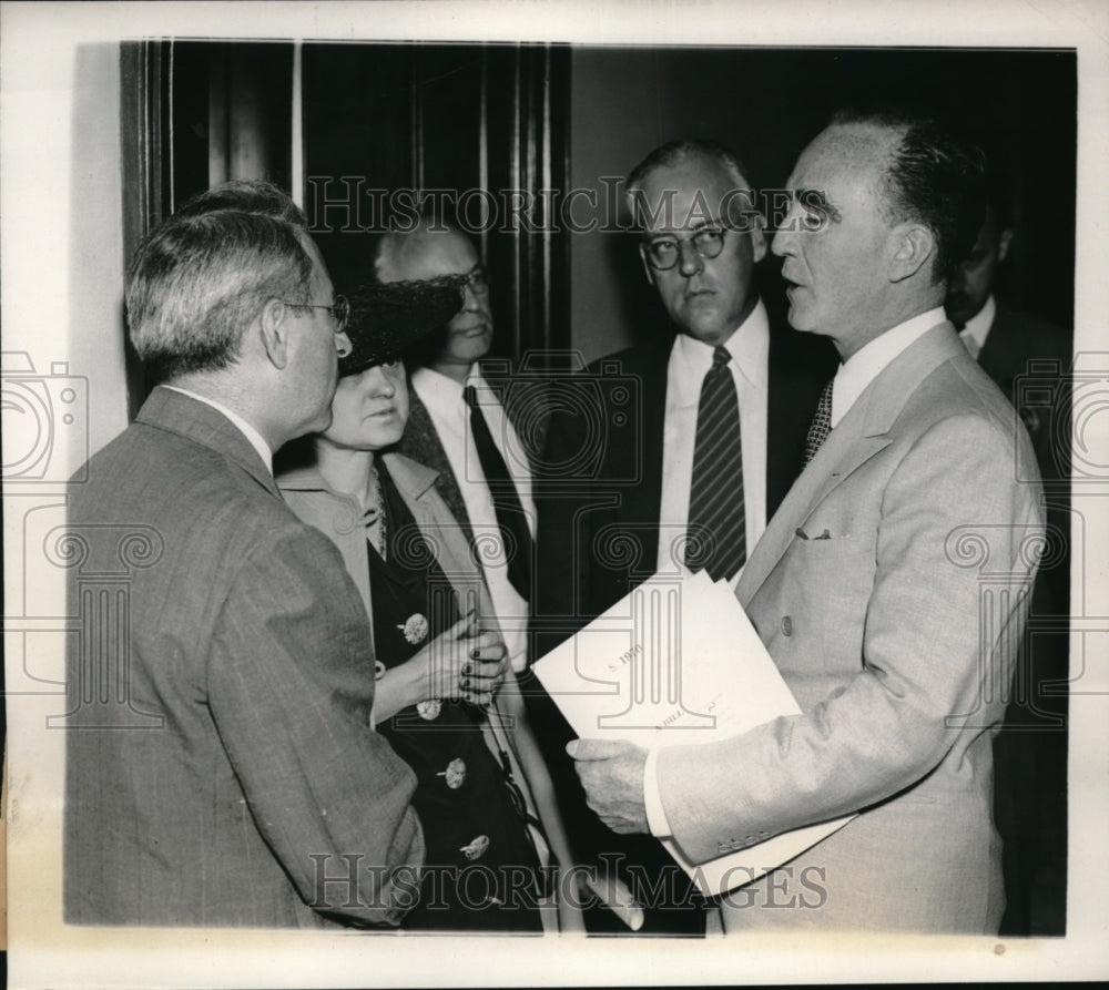 1939 Press Photo Atty. Gen. Frank Murphy at Senate Education & Labor Committee