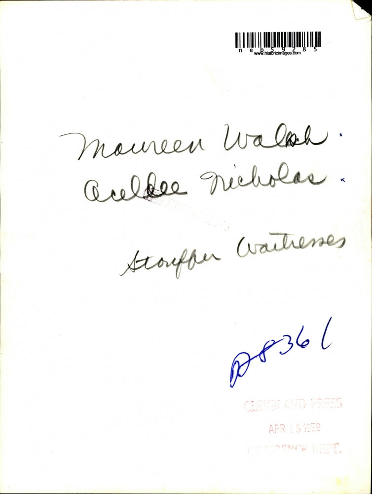 1959 Press Photo Maureen Walker & Acellee Nichols - neb59285