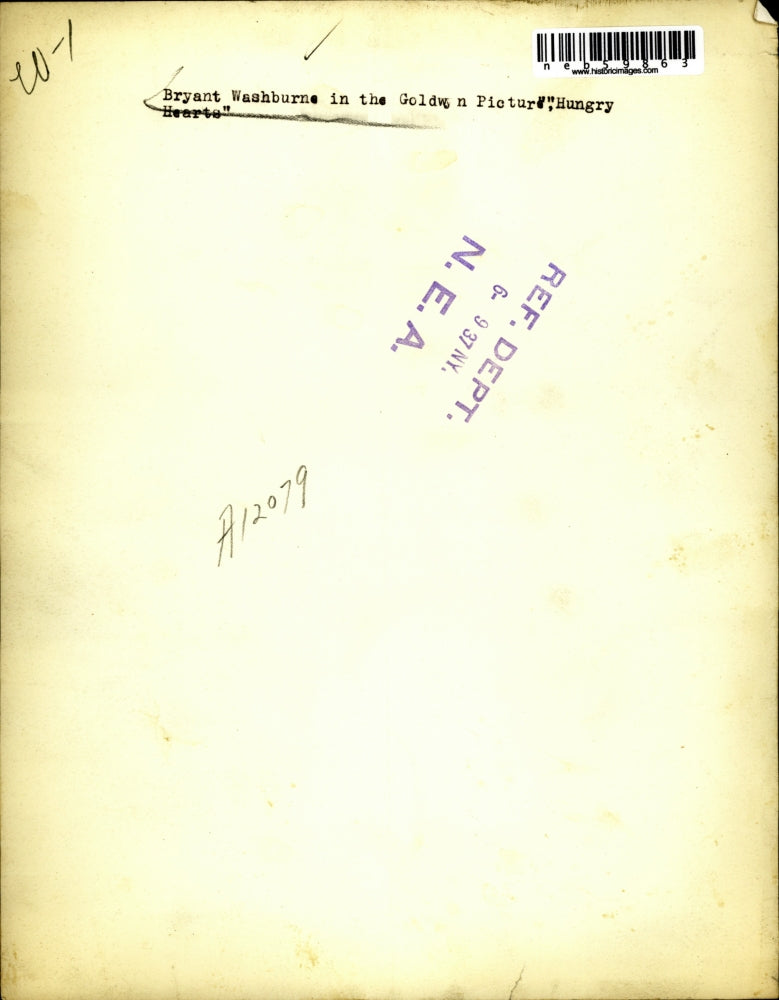 1937 Press Photo Bryant Wasburne Stars In "Hungry Hearts"