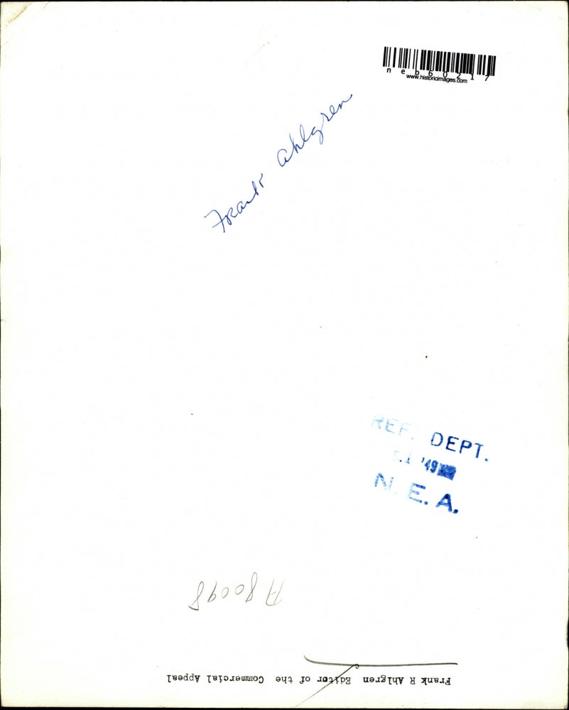 1949 Press Photo Frank R. Ahlgren, editor of The Commercial Appeal