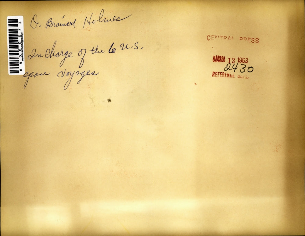 1963 Press Photo Washington D.C. Dr Brainerd Holmes