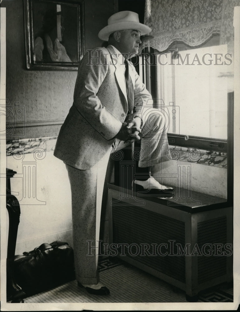 Load image into Gallery viewer, 1932 Press Photo Ernie Ahpfeldt First delegate Democratic Convention

