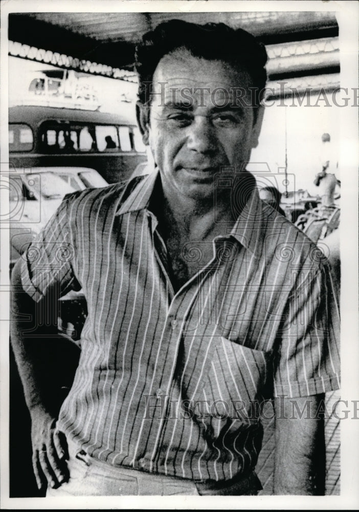 1971 Press Photo Demetrios Anthipas Brindisi Italy Greek Boat Captain- Historic Images