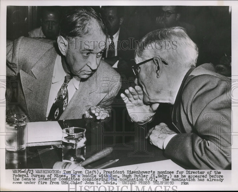 Load image into Gallery viewer, 1953 Press Photo Tom Lyon Hugh Butler
