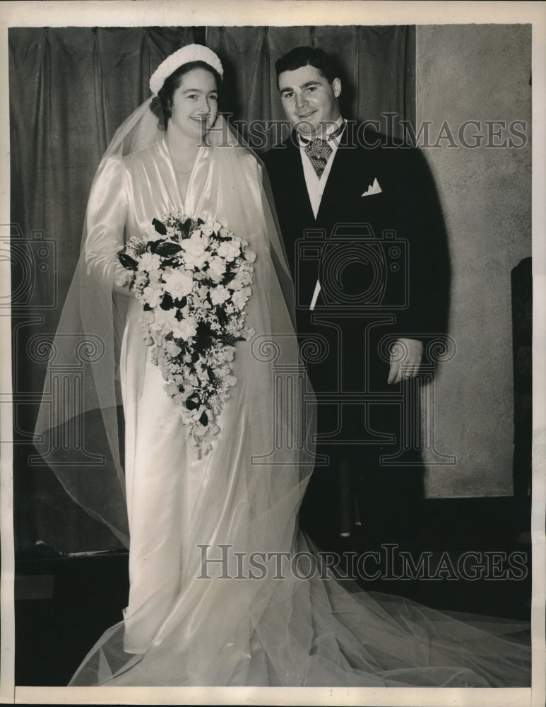 1938 Press Photo John Deasy Marries Jean McDougall At St David's Church