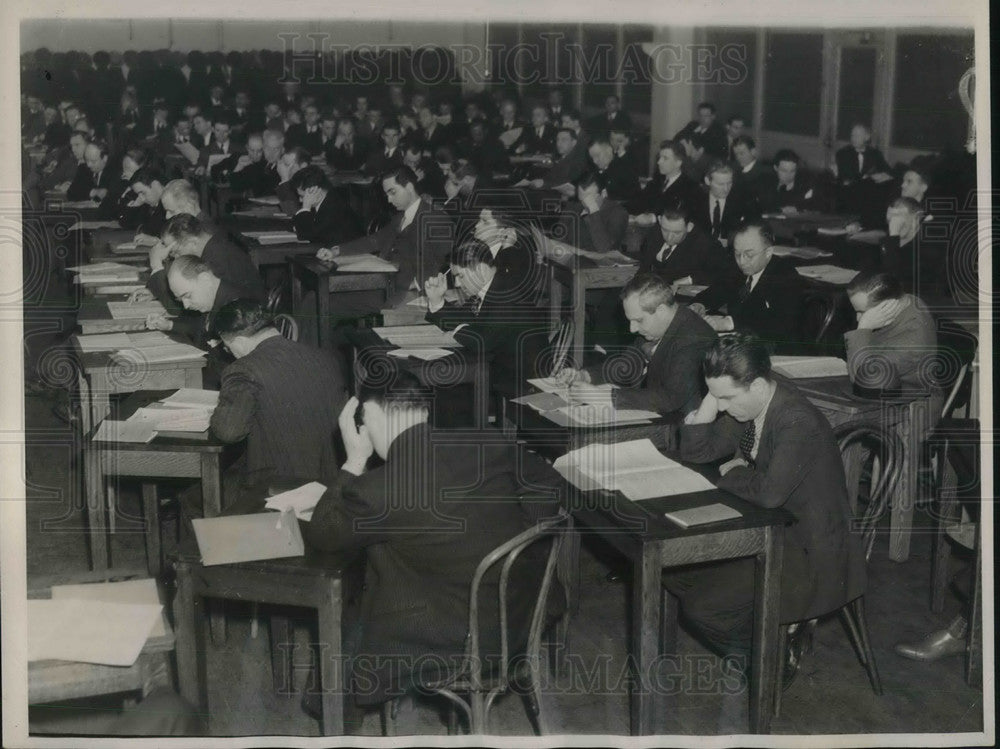 1940 Press Photo Census-takers in class at United States Federal Building, NY- Historic Images