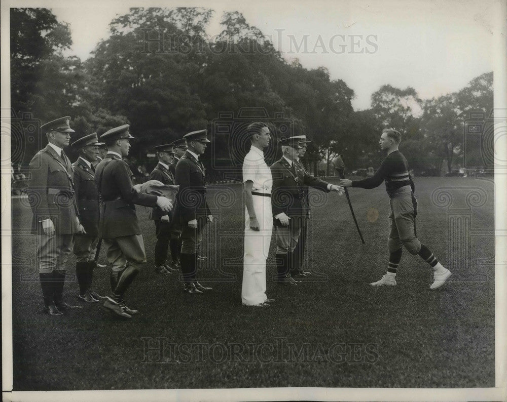 1931 Press Photo General Smith &amp; Capt Polly Humner of West Point football- Historic Images