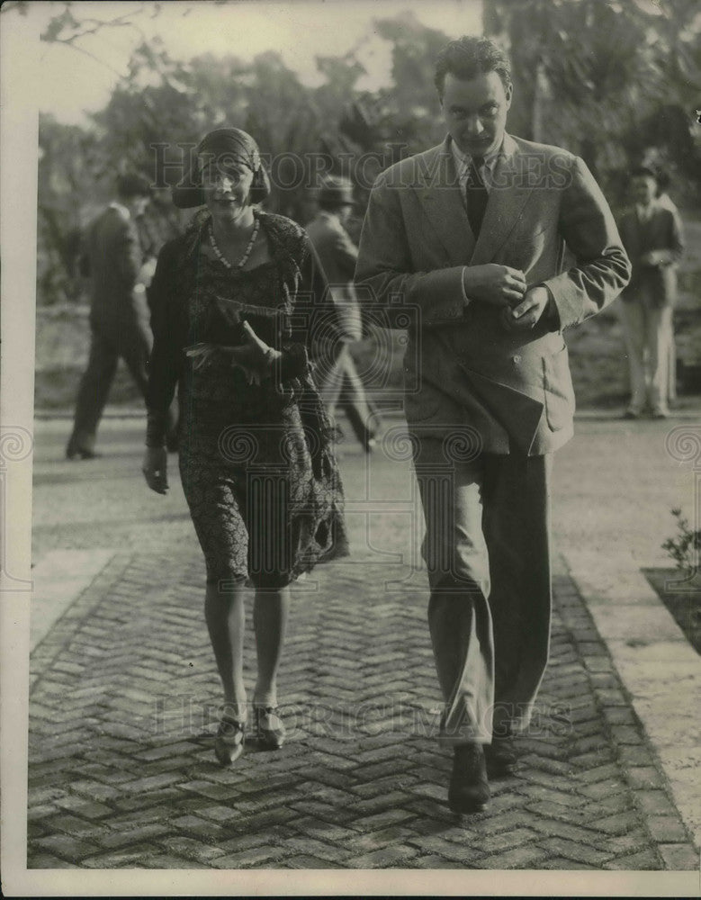 1929 Press Photo Mrs George Sloane at wedding of Suzanne Pierson in Florida
