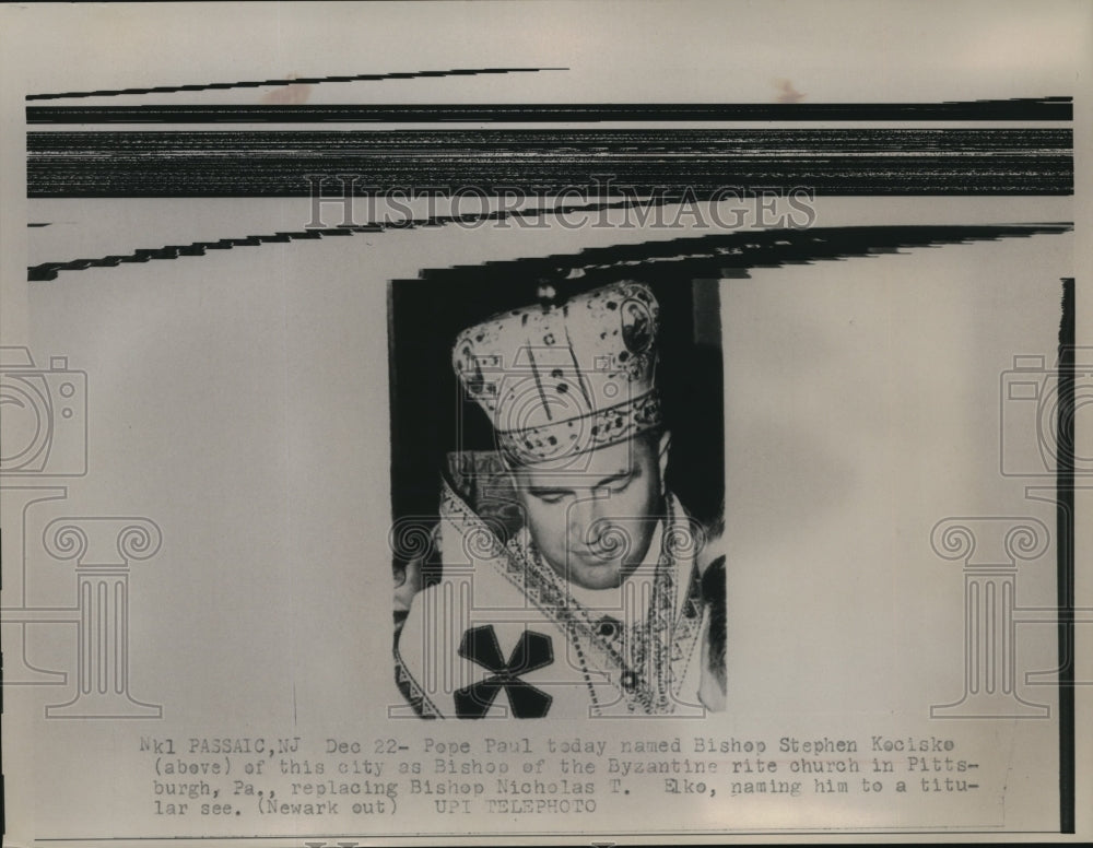 1967 Press Photo Bishop Stephen Kocisko Named Bishop of Byzantine in Pittsburgh