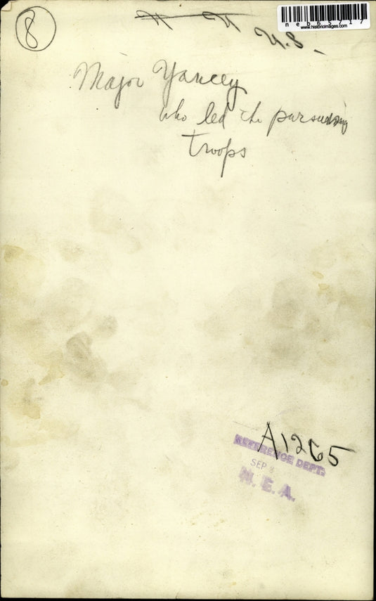 Press Photo Major Yancey led the pursuing troops
