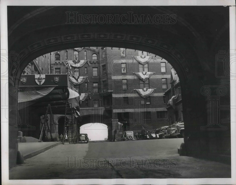 1939 Press Photo Entrance to the Chateu Frontenac where British Couple entered- Historic Images