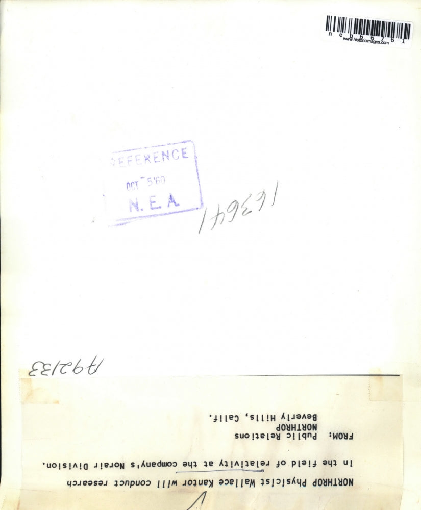 1960 Press Photo Wallace Kantor, Physicist from Northrop - neb66761