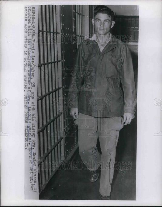 1955 Press Photo Jimmie Lee Baker charged in murder of Lucille Quarles