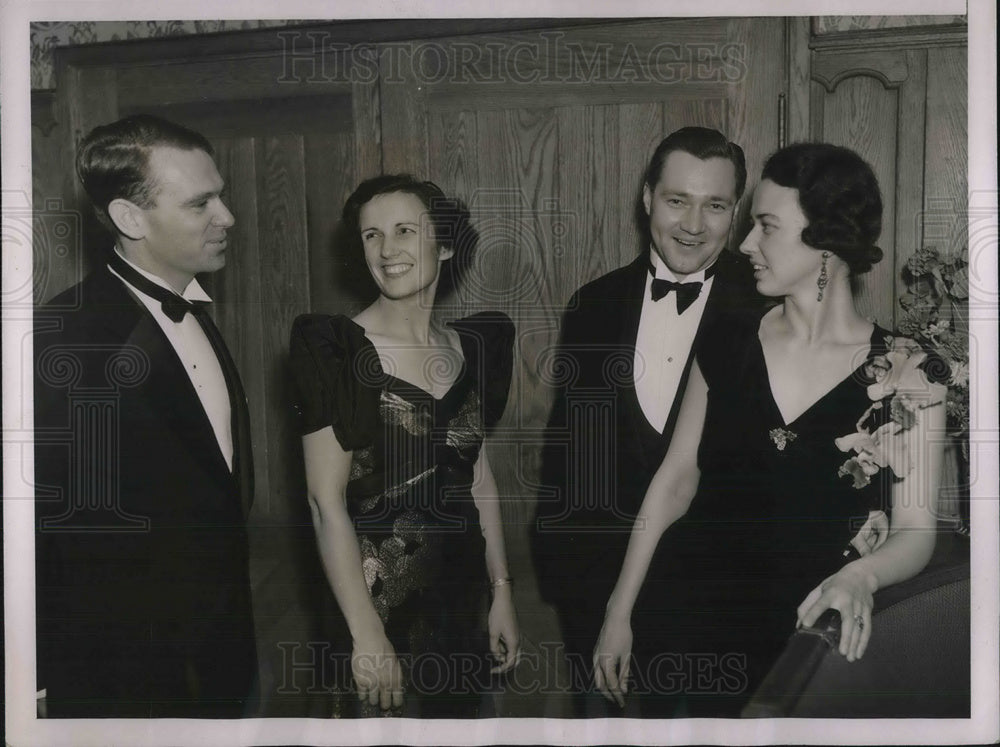 1937 Press Photo Frank Vanderlip gives dinner for Angier Biddle Duke - neb66886