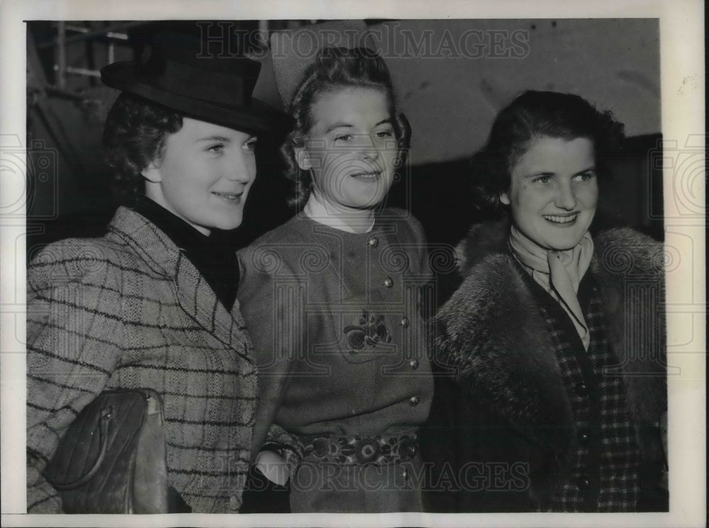 1940 Press Photo Ellem Knudsen, Elsie Hvistendahl, Nina Tandberg war brides
