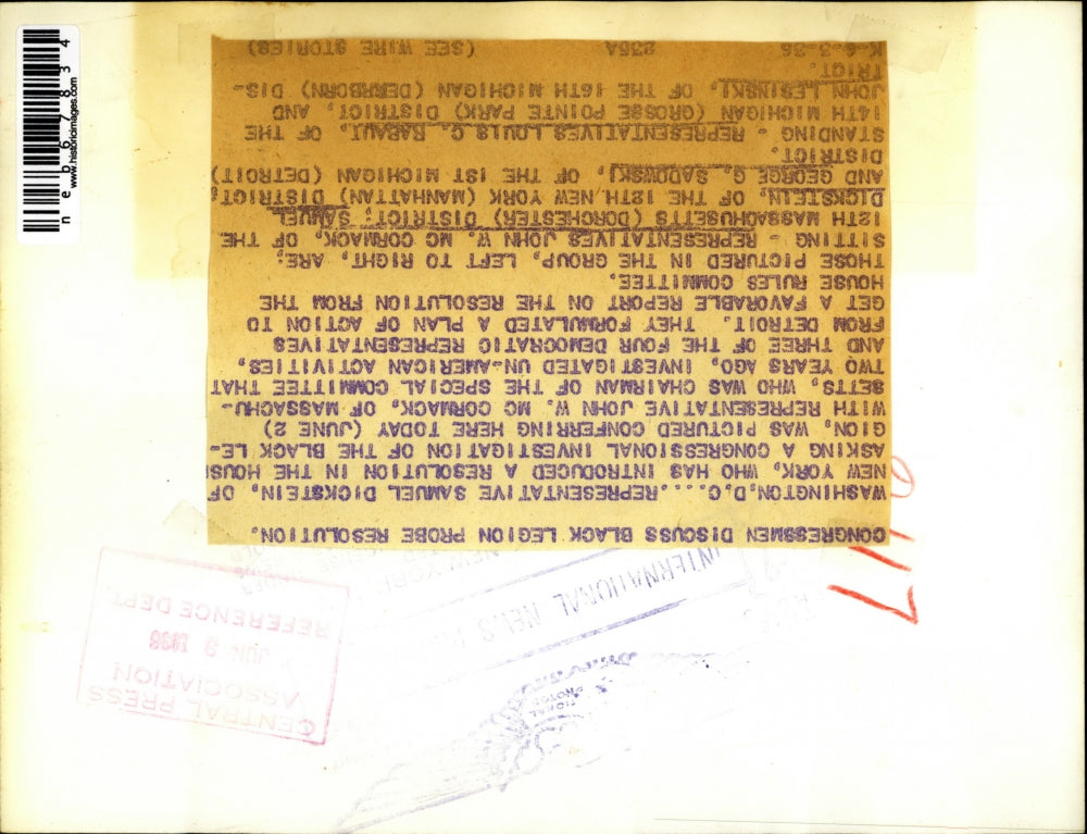 1935 Press Photo Reps Samuel Dickstein, John McCormack,George Sadowski