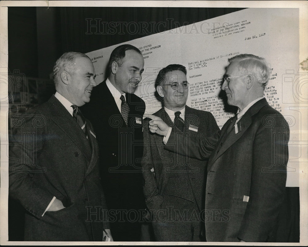 1938 Press Photo Louis Morris, CM Chester of General Foods, Lewis Brown