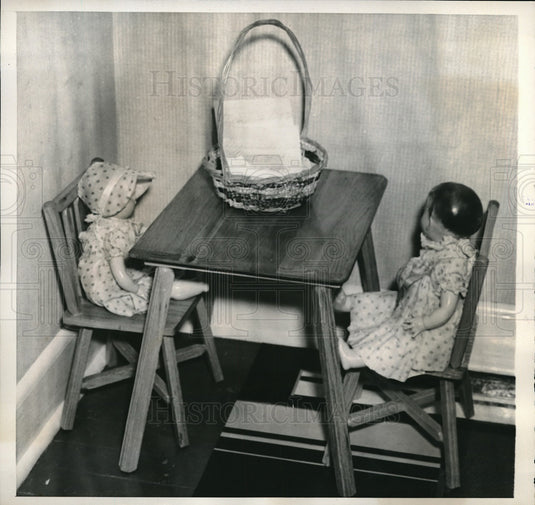 1940 Press Photo Toy furniture of Diana Dorman who was killed by her mother