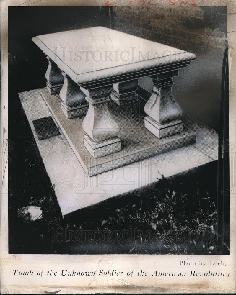 1955 Press Photo Tomb of the Unknown Soldier of the American Revolution- Historic Images