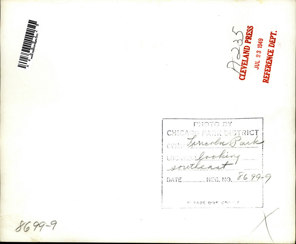 1949 Press Photo Lincoln Park looking southeast - neb69229