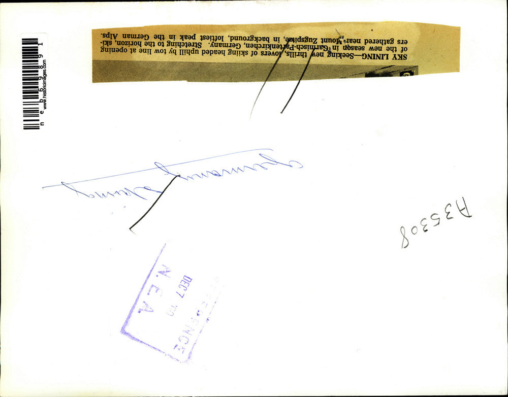 1960 Press Photo Skiers on slopes in Garmisch-Partenkirchen Germany