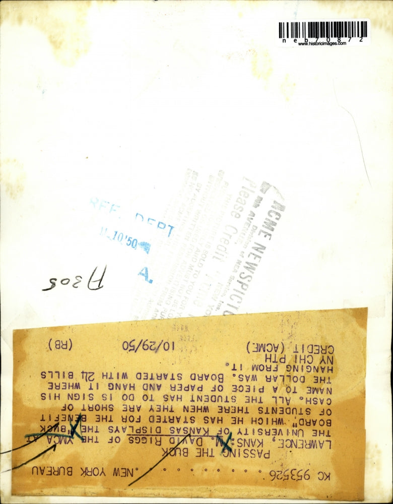 1950 Press Photo M David Riggs YMCA University Of Kansas - neb70872