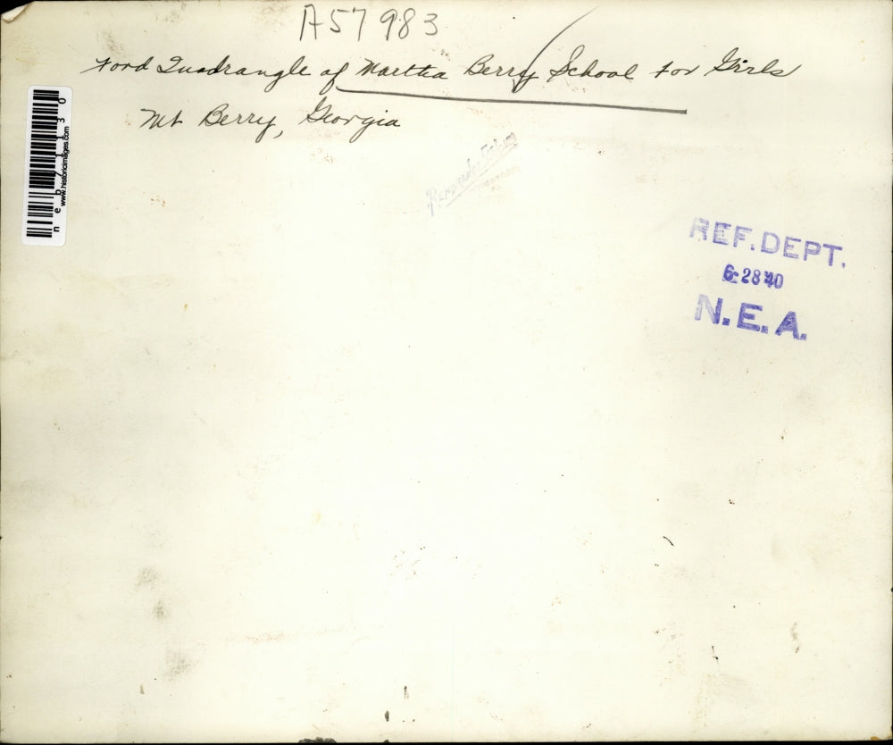 1940 Press Photo View of Ford Quadrangle at the Martha Berry School for Girls