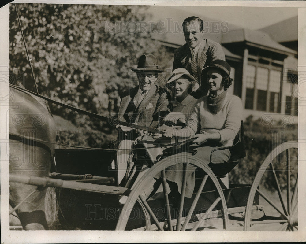 1935 Press Photo Vacationing  Pinehurst NC John Chapman Aldys Squire Mrs Chapman- Historic Images