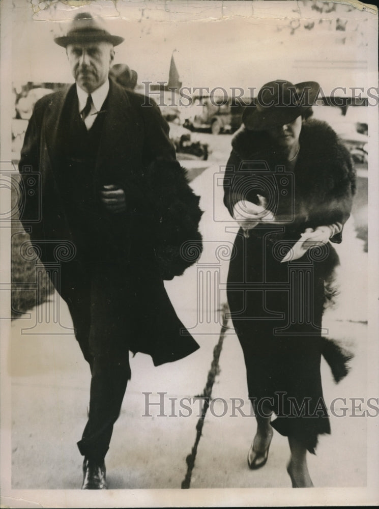1935 Press Photo Mrs. Nellie Tipton Muench & Husband Dr. Eudwig Muench to Trial