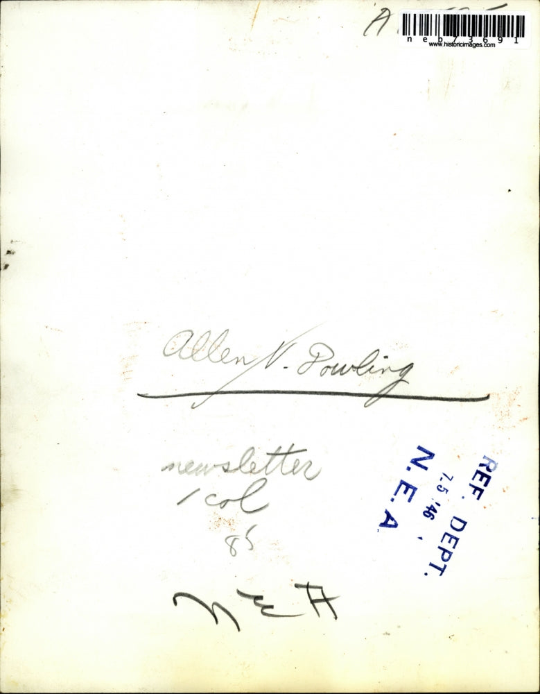 1946 Press Photo Mr Allen V, Dowling in Cleveland, Ohio