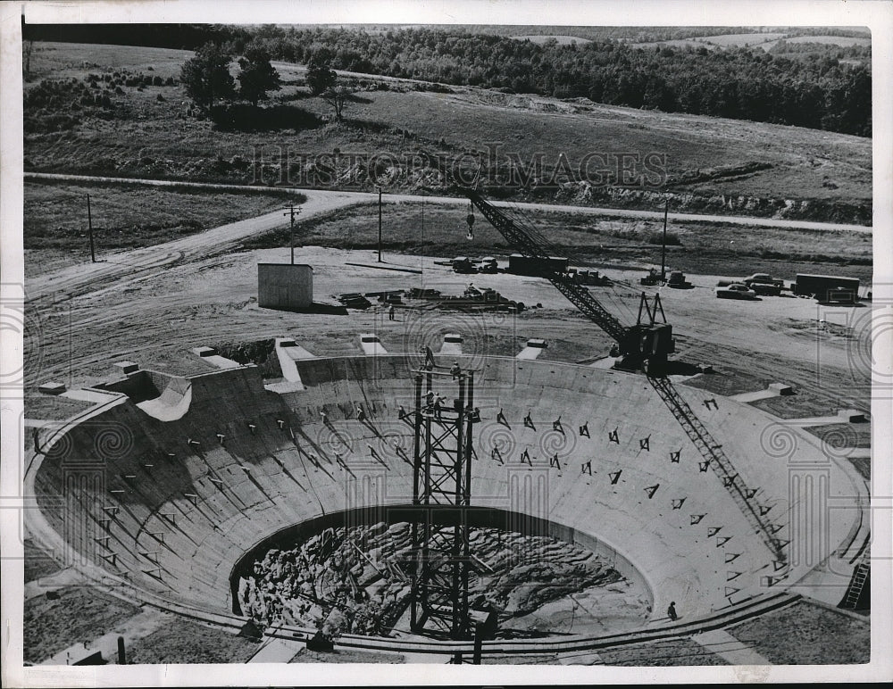 1952 Press Photo Overhead view of construction of atom power test plant in NY