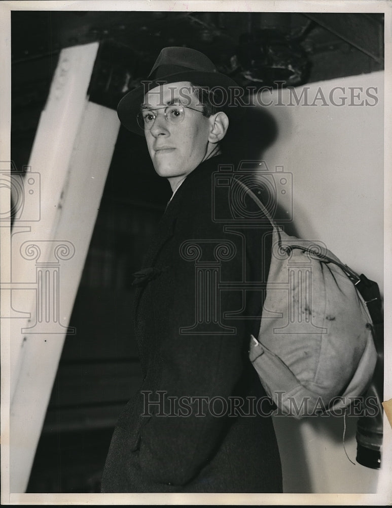 1939 Press Photo Mason Gentry Arrives Home to NY after Vacationing Abroad- Historic Images