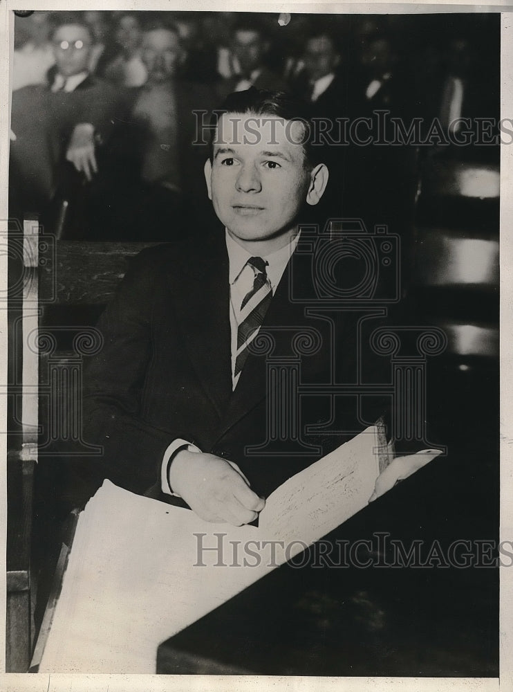 Load image into Gallery viewer, 1927 Press Photo Harry Hill James Kohen Trial For Murder Of Mother - neb74348
