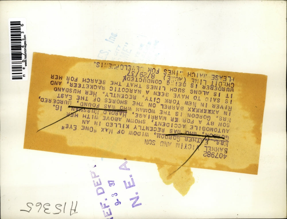 1937 Press Photo Harold Mussman with Mother Mrs. Esther Gordon, Found Murdered