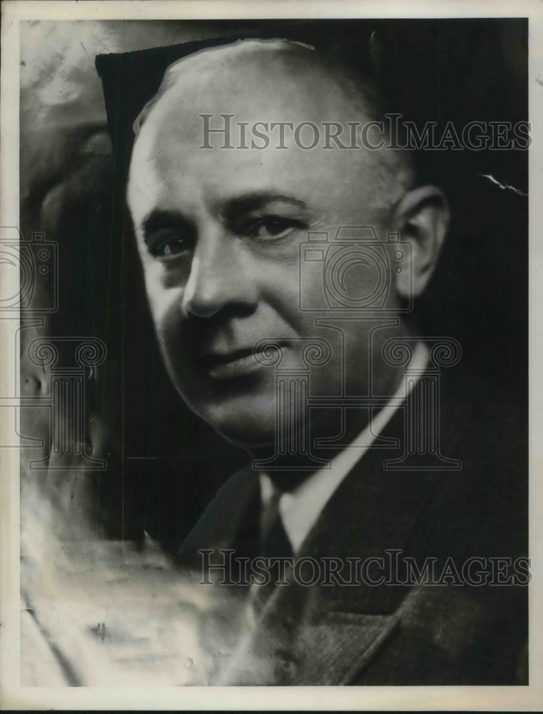 1937 Press Photo Cinncianati, Ohio city manager, CA Dykstra