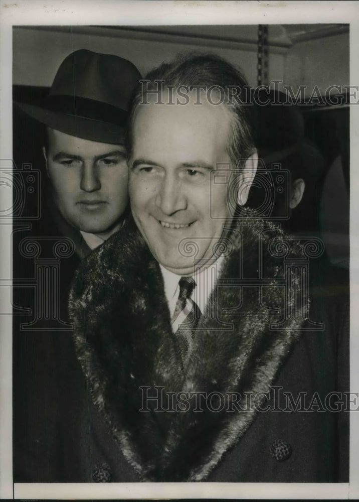 1939 Press Photo Dr. Oswaldo Aranha, Brazilian Foreign Minister in Jersey City- Historic Images