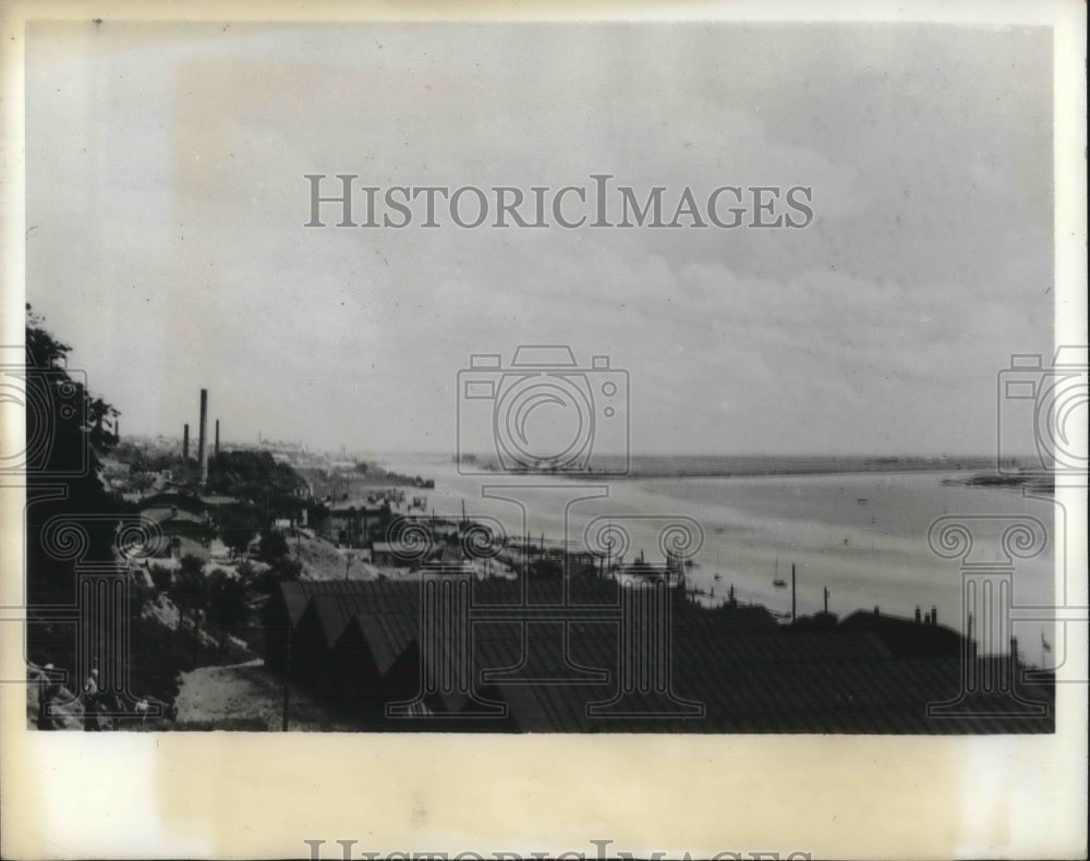 1943 Press Photo River Don &amp; Part Of Dostoy-On-Don In The Caucasus- Historic Images