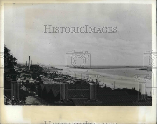1943 Press Photo River Don & Part Of Dostoy-On-Don In The Caucasus- Historic Images
