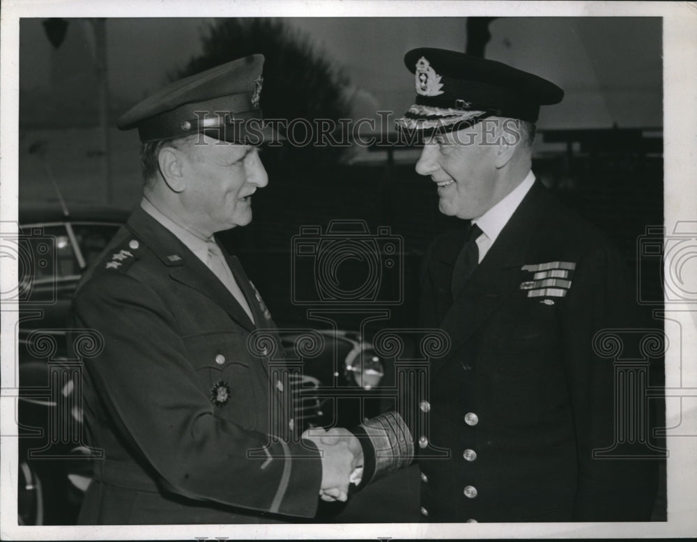 1945 Press Photo NYC, Adm.Sir James Somerville &amp; Lt Gen George Gruenert- Historic Images